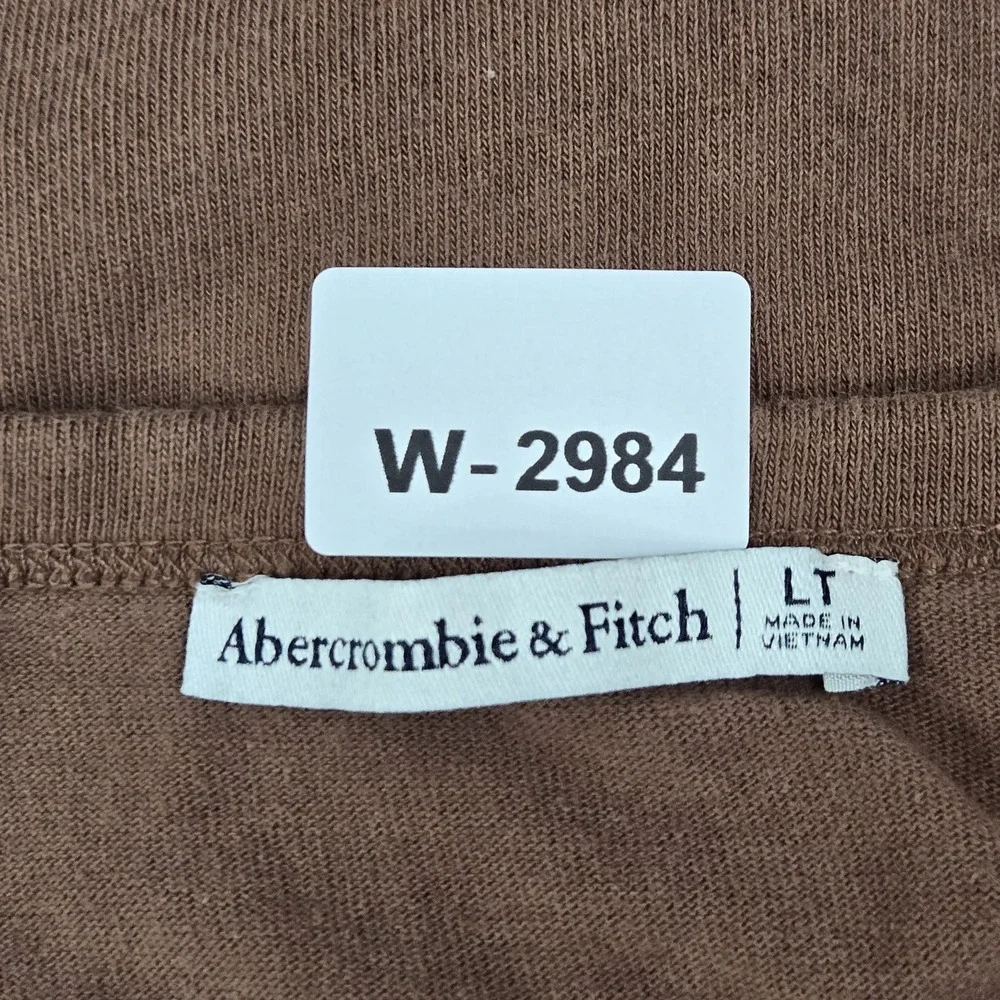 VINTAGE Abercrombie & Fitch Women Dress LT Brown Maxi Short Sleeve Y2K